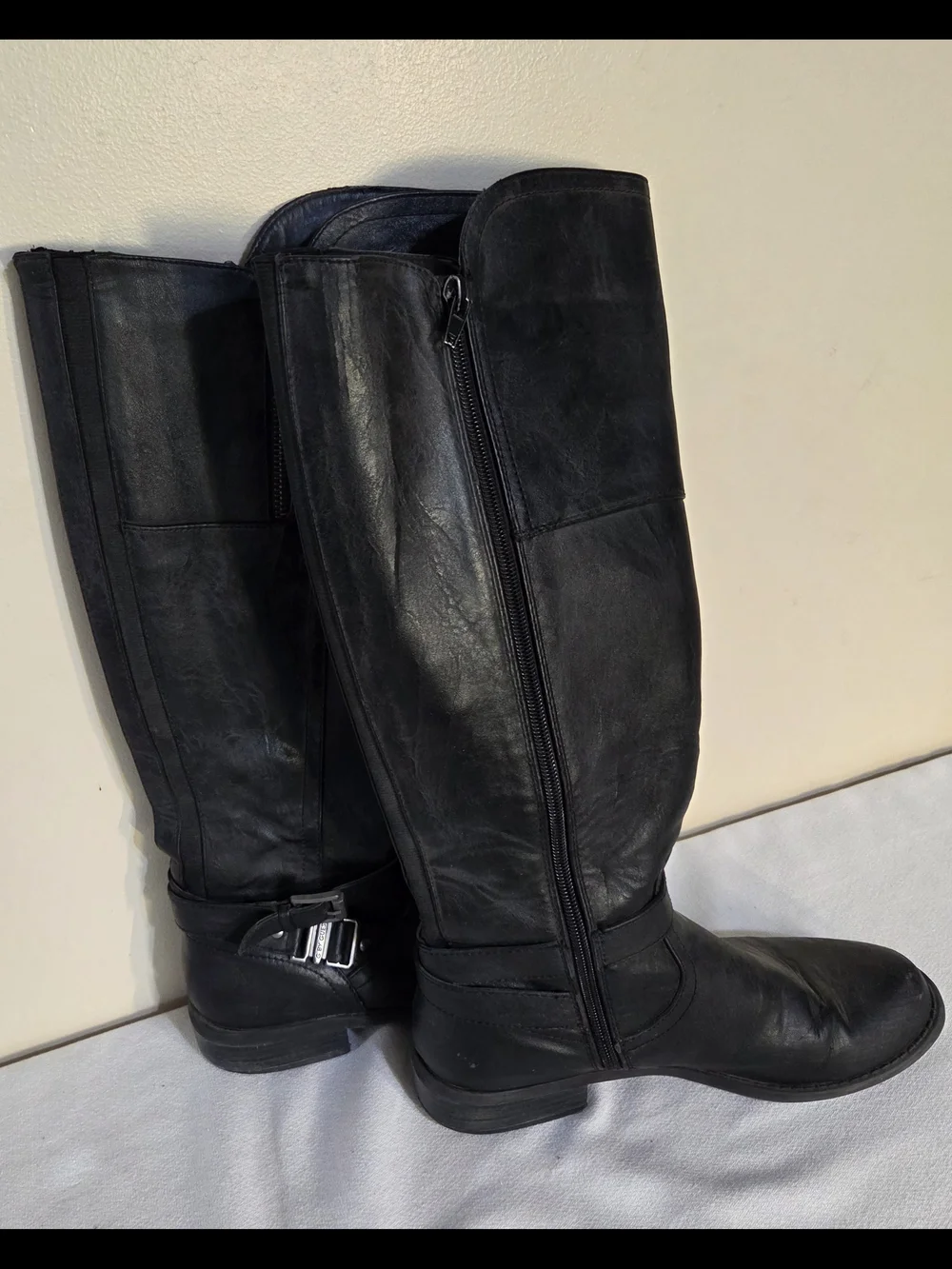 G by Guess Black Over-the-Knee Zip Riding Boots